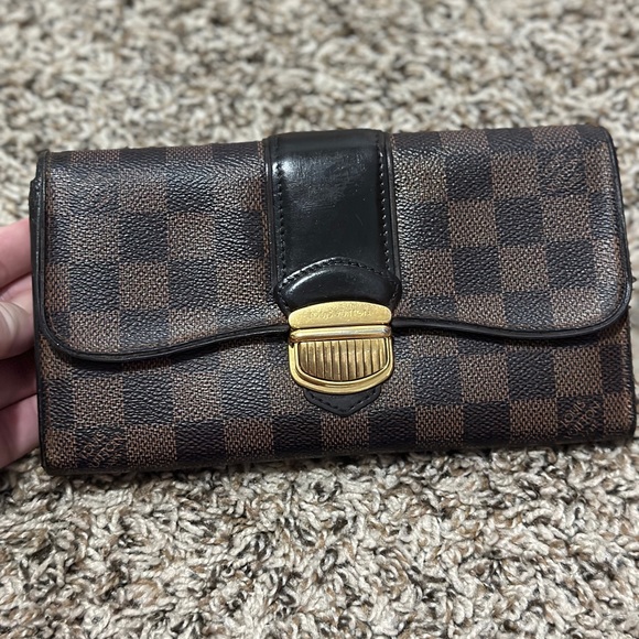 Louis Vuitton Long Wallet Damier Portefeuille Sistina - Picture 1 of 8